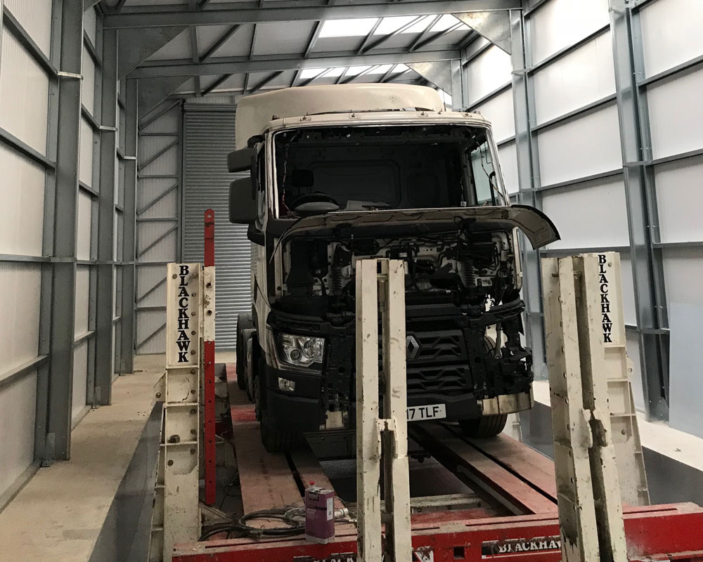 lorry maintenance buildinb